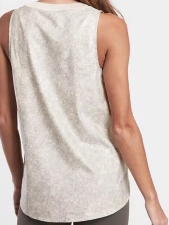 Athleta Zephyr Refined Tank Snakeskin Print Small Viper Reptile Cream - Picture 2 of 6